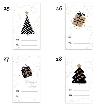 Бирки для рождественских подарков НАБОР из 10 ШТ.