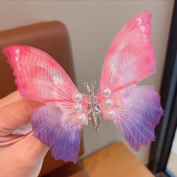 Ruchome spinki do włosów w kształcie motyla, elega