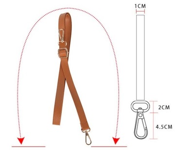 SKÓRZANY REGULOWANY PASEK NA RAMIĘ 120 CM