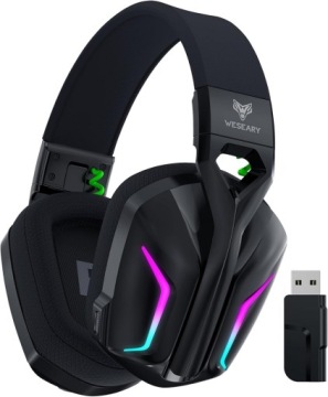 SŁUCHAWKI DOUSZNE WESEARY WG1 GAMINGOWE DLA GRACZY DO KOMPUTERA RGB LED