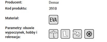 KALOSZE POLSKIE LEKKIE NISKIE EVA FARMER Demar R. 49