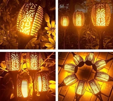 СОЛНЕЧНАЯ СВЕТОДИОДНАЯ ЛАМПА ФАКЕЛ С ЭФФЕКТОМ ПЛАМЕНИ ОГОНЯ x2