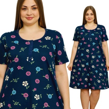KOSZULA NOCNA 4 guziki LINIA PLUS SIZE nadwymiar DUŻA ROZMIARÓWKA duże 3XL