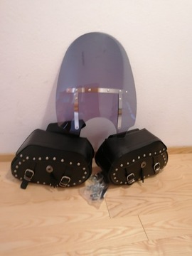 БОКОВЫЕ СУМКИ ОКНО ПАКЕТ 2 В 1 YAMAHA XVS 125 650 1100 КАЧЕСТВО DRAG STAR