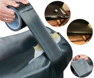 TAŚMA DO NAPRAWY TAPICERKI SKÓRZANEJ CZARNA 5m