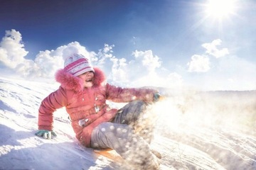 Санки пластиковые Prosperplast Kid 2, синяя горка, дуполот