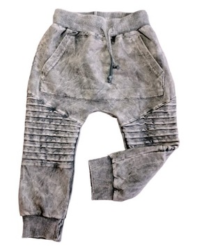 Bawełniane Spodnie Dekatyzowane BAGGY rozm 104-110 cm