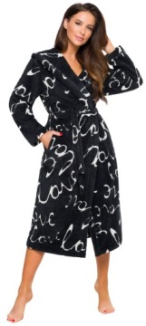 ДЛИННЫЙ ТЕПЛЫЙ ЦВЕТОЧНЫЙ ЖЕНСКИЙ КОМНАТНЫЙ ХАЛАТ S