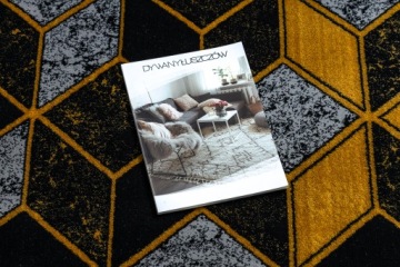 Glamour Rug 120x170 см 3D Black/Gold #AT3467