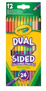 Crayola Dwustronne Kredki Ołówkowe 24 kolory 12 sz