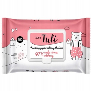 Papier toaletowy dla dzieci tuli truskawka 50szt Plastikowe otwieranie