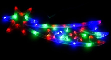 БОЛЬШАЯ ВИФЛЕЕМСКАЯ ЗВЕЗДА ЦВЕТНАЯ КОМЕТА LED 75см