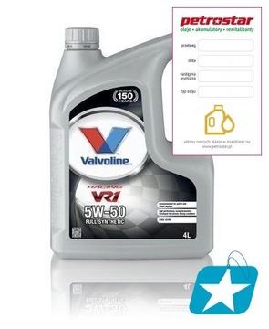 VALVOLINE VR1 RACING 5W50 4L