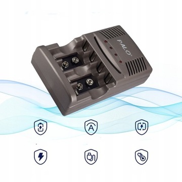 ЗАРЯДНОЕ УСТРОЙСТВО 4X AA 4X AAA + 9В+2 шт. NiMH аккумулятор 9 В 300 мАч.