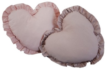 Poduszka ozdobna SERCE z falbanką HAND MADE KOLORY