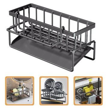 Стеллаж для хранения кухонной мойки, органайзер для раковины, губка