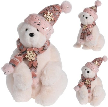 Figurka Intesi Miś polarny 31 cm różowa