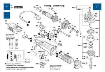 Bosch wirnik + szczotki do GWS 7-125 3601C88102