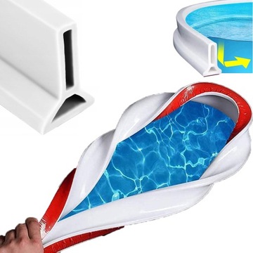 ДУШЕВОЙ ПОРОГ водный барьер 50х30мм водный барьер 200см - 2м БЕЛЫЙ