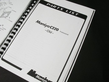 SERWISÓWKA Mamiya C220 Parts Catalog UNIKAT!