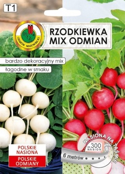 PNOS Rzodkiewka mix na taśmie Krasa+Śnieżka 6m