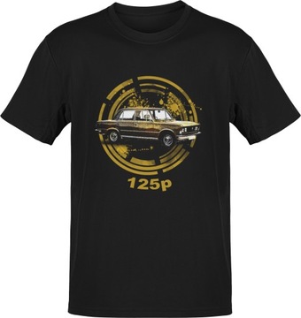 Duży Fiat 125p Koszulka Męska T-Shirt PRL FSO 3XL