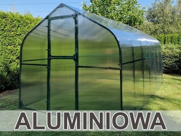 SZKLARNIA POLIWĘGLANOWA TUNEL 15M2 250X600 PTF POLSKA ALUMINIOWA ZIELONA