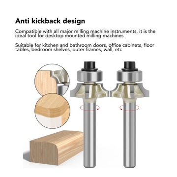 Фреза по дереву с шипами и пазами 1/4*R1