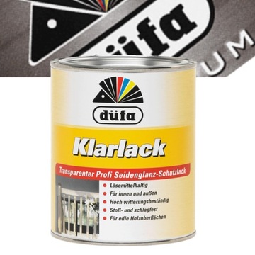DUFA KLARLACK LAKIER BEZBARWNY 0,75L PÓŁMAT DREWNO
