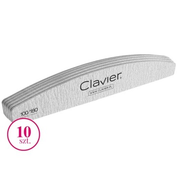 Clavier pilnik łódka 100/180 zebra do paznokci 10 szt.