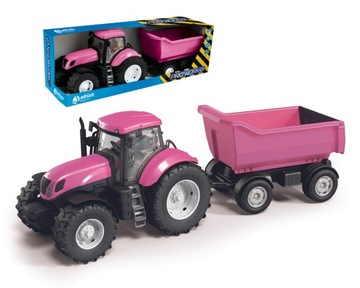 TRAKTOR RÓŻOWY Z WYWROTKĄ W PUDEŁKU ADRIATIC