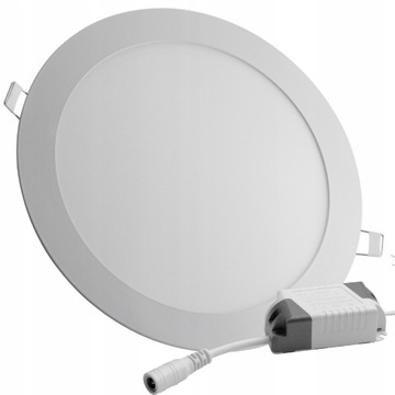 Panel plafon LED podtynkowy okrągły 18W NEUTRALNA