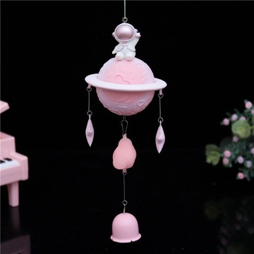 3D Moon Astronauta Wind Chimes Rzeźba z żywic