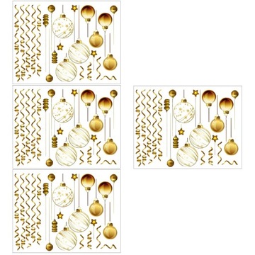 Рождественская наклейка на стену Наклейки на окна Золото