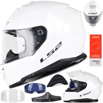 KASK MOTOCYKLOWY LS2 FF800 STORM II SOLID + PINLOCK + BLENDA ECER 22.06