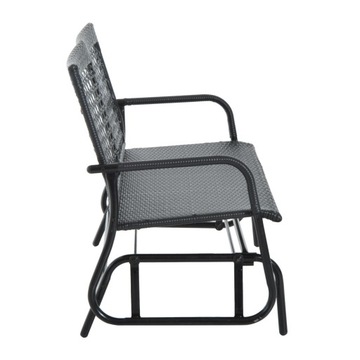 САДОВАЯ СКАМЬЯ-КАЧАЛКА ИЗ РОТАГА ЧЕРНАЯ СОЛНЕЧНАЯ