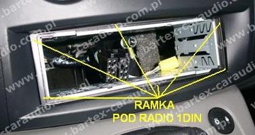 Renault SCENIC - 2 2003-2009 Маскирующая рамка 1DIN