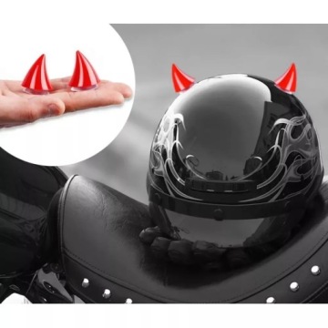 Цветные рожки для шлема, 2 шт. Красные.