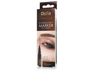 DELIA Eyebrow Expert Piórkowy marker do brwi - brązowy