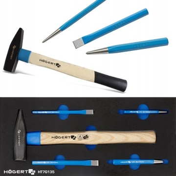 НАБОР ВСТАВОК МОЛОТОК + РЕЗКИ 5EL HOGERT HT7G135
