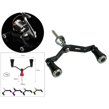 Ручка катушки из углеродного волокна. Цветная рукоятка.