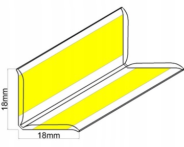 LISTWA WYKOŃCZENIOWA elastyczna PCV 18x18 5m BIAŁA Kuchenna Kątownik