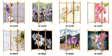 ЭКРАН ДЛЯ КОМНАТЫ, ДЕКОРАТИВНАЯ СТЕНА, ЦВЕТОЧНЫЙ ПРИНТ