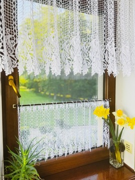 Zazdrostka Gipiura Biała Firanka Do Pokoju Do Kuchni Na Wymiar 70 wys