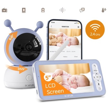 NIANIA ELEKTRONICZNA KAMERA DLA DZIECKA WIFI IP OBROTOWA 4XZOOM DO DOMOWA