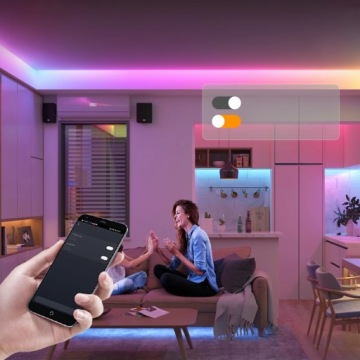 СВЕТОДИОДНАЯ ЛЕНТА 5M COB NEON RGBIC 576LEDM WS2811 НАБОР ДИСТАНЦИОННОГО ПРИЛОЖЕНИЯ BLUETOOTH