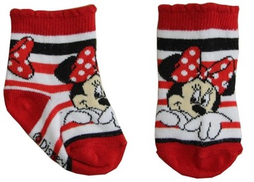 Czerwone skarpetki niemowlęce Minnie Mouse 56/68