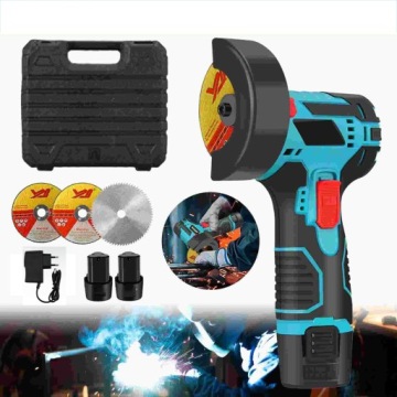 АККУМУЛЯТОРНАЯ УГЛОВАЯ ШЛИФОВАЛЬНАЯ МАШИНА 2XAKU 18500 ОБ/МИН РЕЗКА + 3 ДИСКОВ