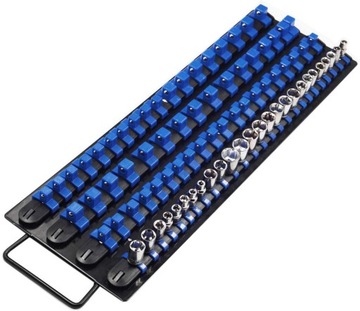 SZYNA ORGANIZER STOJAK DO NASADEK KLUCZY NASADOWYCH 80 szt. 1/4