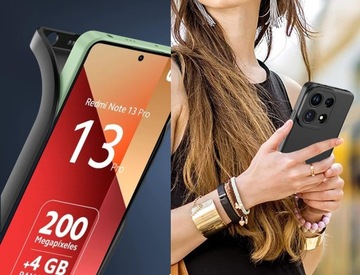 Etui do Xiaomi Redmi Note 13 PRO 4G + SZKŁO I SILICON PRO SOFT MATT CASE